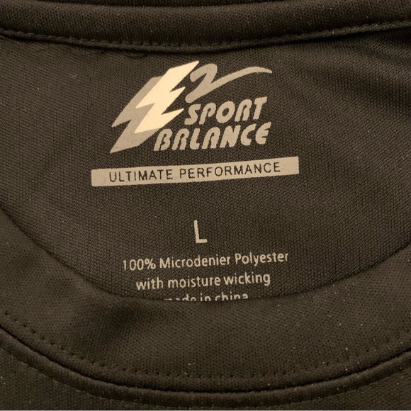 New E2 Sport Balance Moisture Wicking Shirt Size Large Black - Picture 4 of 4